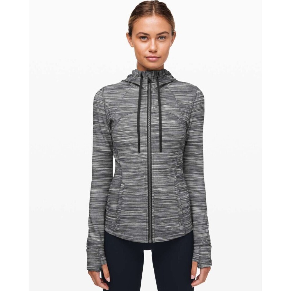 Lululemon Hooded Define Jacket *Nulu Heathered Black Size 4